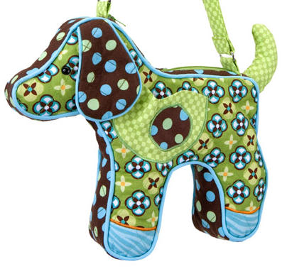 PURSE, FLORAL DOG